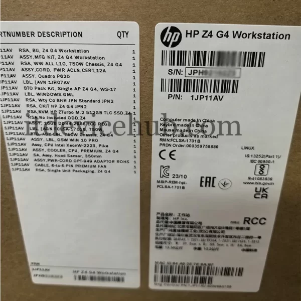 Free shipping HP Z4G4 Workstation Computers Intel Xeon W2225 Processor 16G Memory 1TB SSD Brand New - Image 7