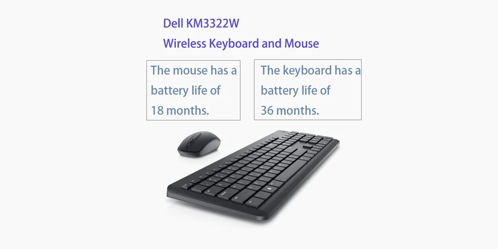 Dell KM3322W Keyboard and mouse